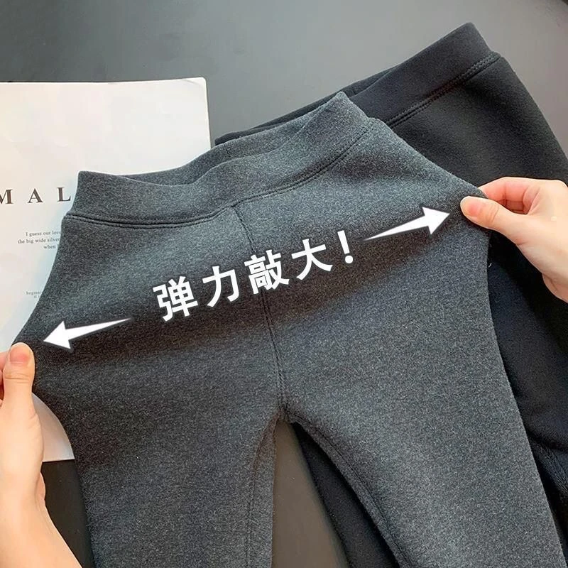 儿童2023新款冬季加绒长裤宝宝洋气休闲加厚打底裤