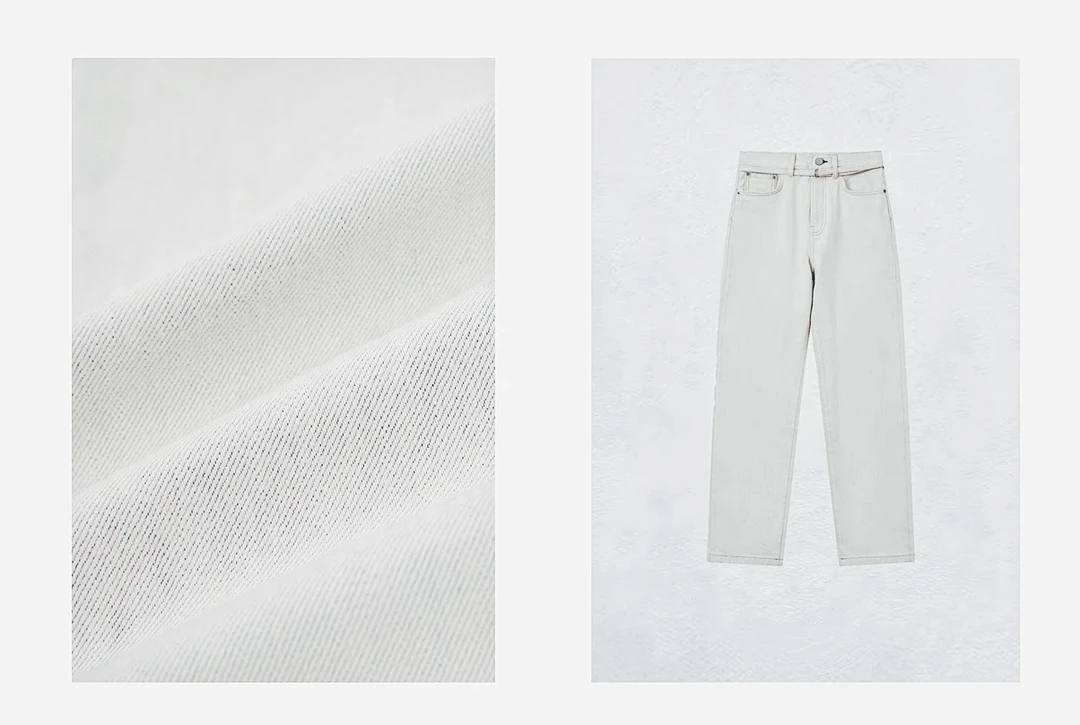 67.【米卡私服】白色牛仔裤长裤宽松显瘦