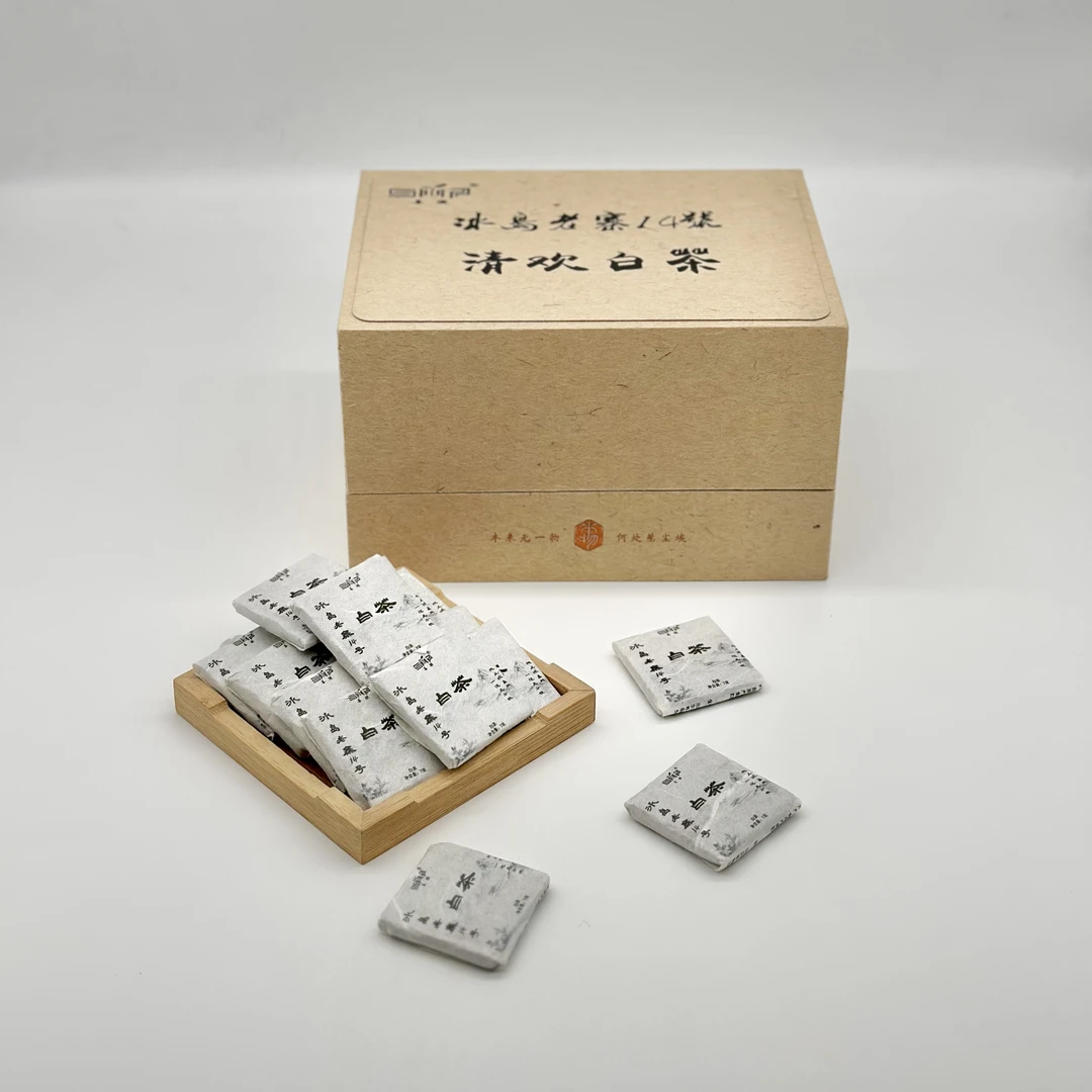 冰岛老寨14号：2023年冰岛老寨纯料清欢白茶方片7克