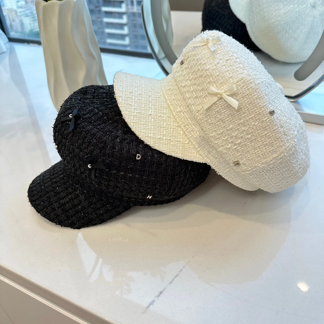 24秋冬新款时尚贝雷帽小香风百搭鸭舌帽优雅气质鸭舌报童帽显脸小