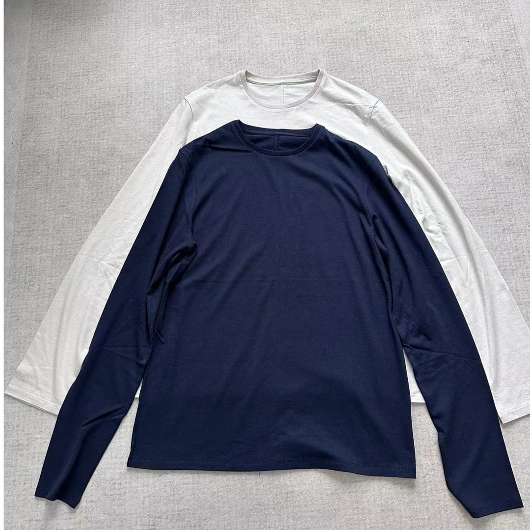 定制面料 套头百搭纯色休闲打底衫长T恤可单穿可内搭K96