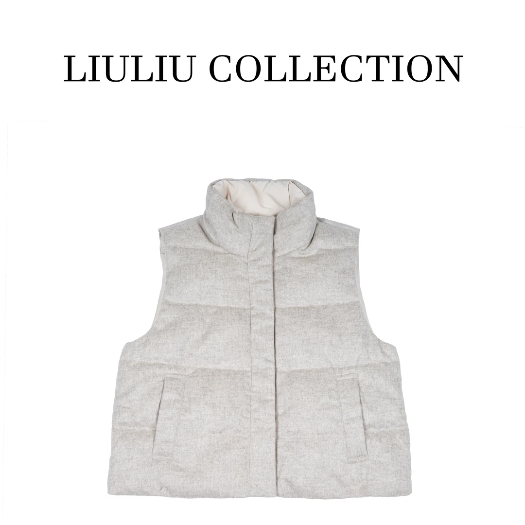 设计师气质百搭简约时尚立领90白鹅绒双面穿羽绒背心马甲女款