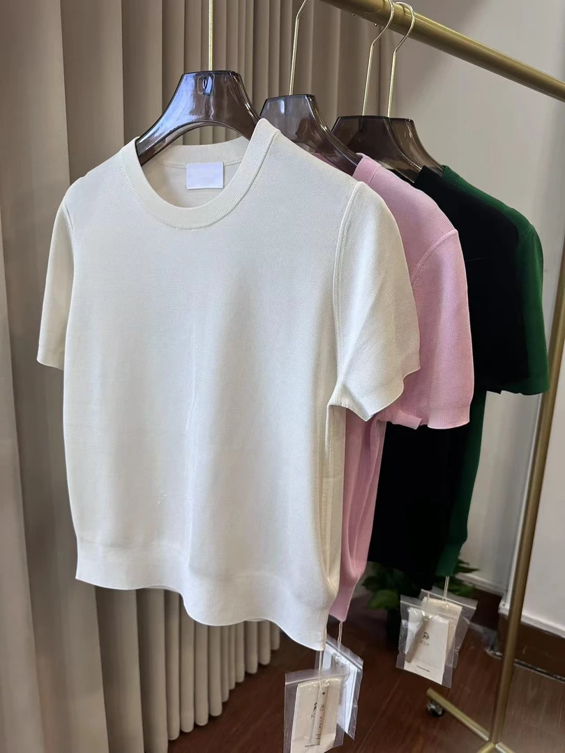 匠心桑蚕丝薄款凉感针织短袖女上衣K93