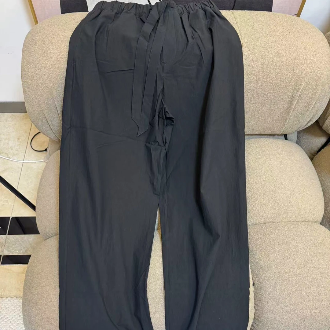 春夏新品 松紧腰抽绳简约休闲直筒裤A70