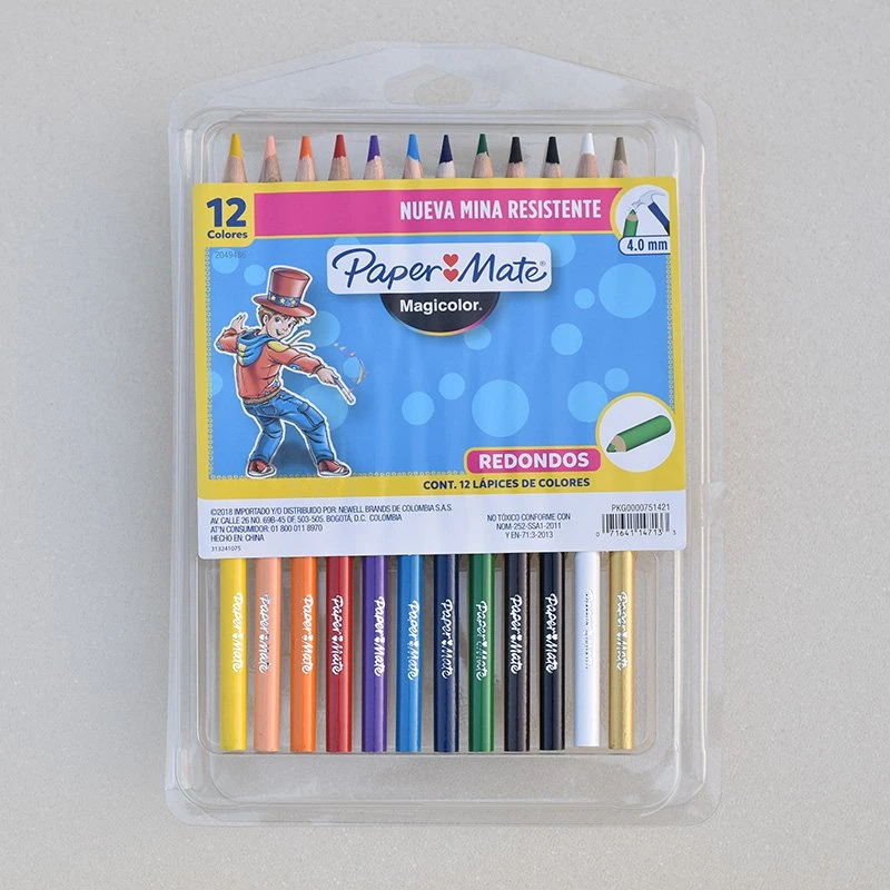 绘画曼陀罗画笔宾美乐彩色铅笔成人涂鸦加粗彩芯12色彩铅