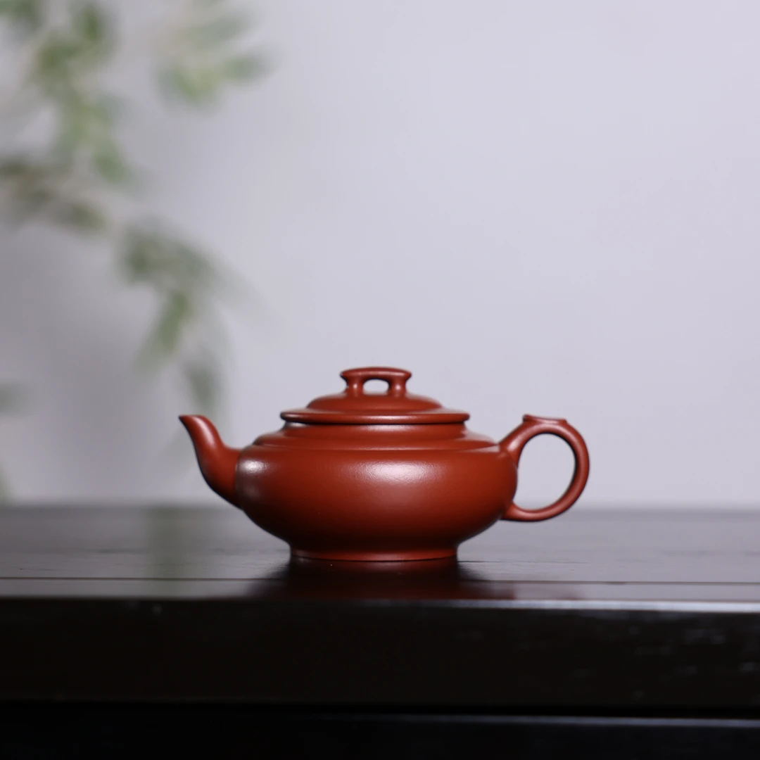 【上新桥】 原矿朱泥大红袍  150cc 手工制作 内推孔 宜兴紫砂壶