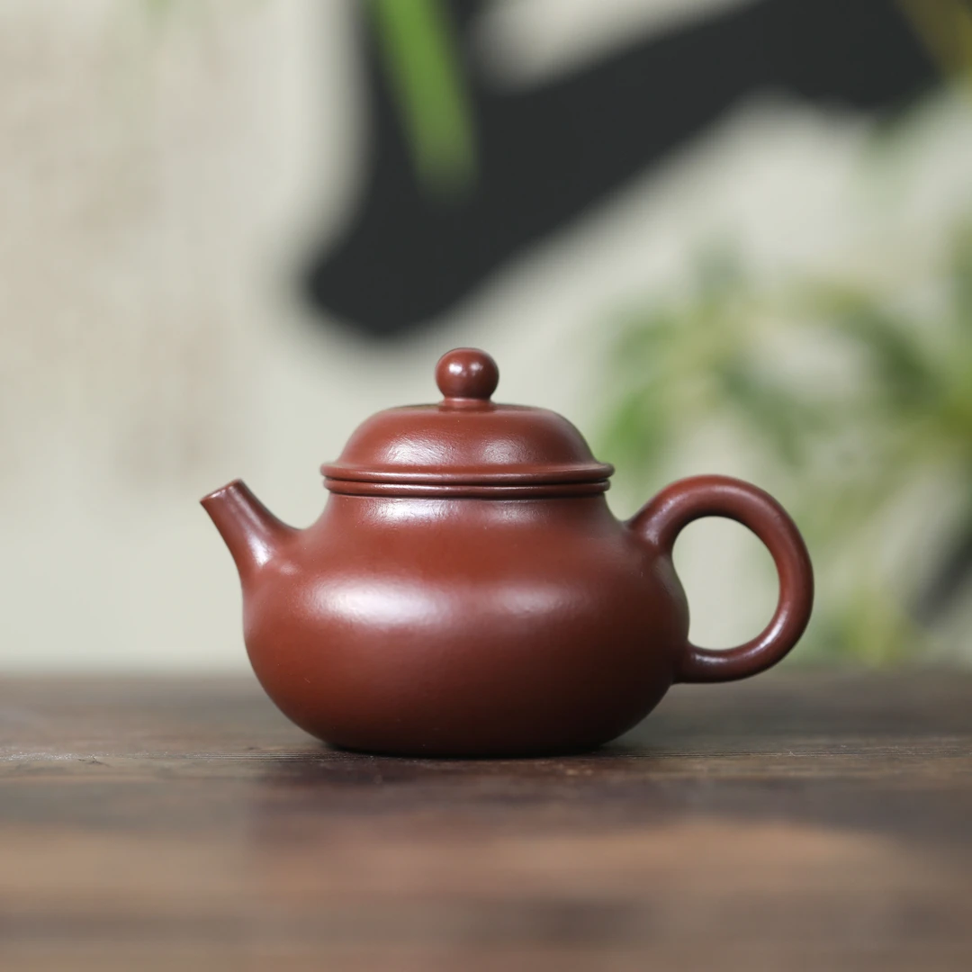 【容天】 原矿紫朱泥  135cc 手工制作 内推孔 宜兴紫砂壶