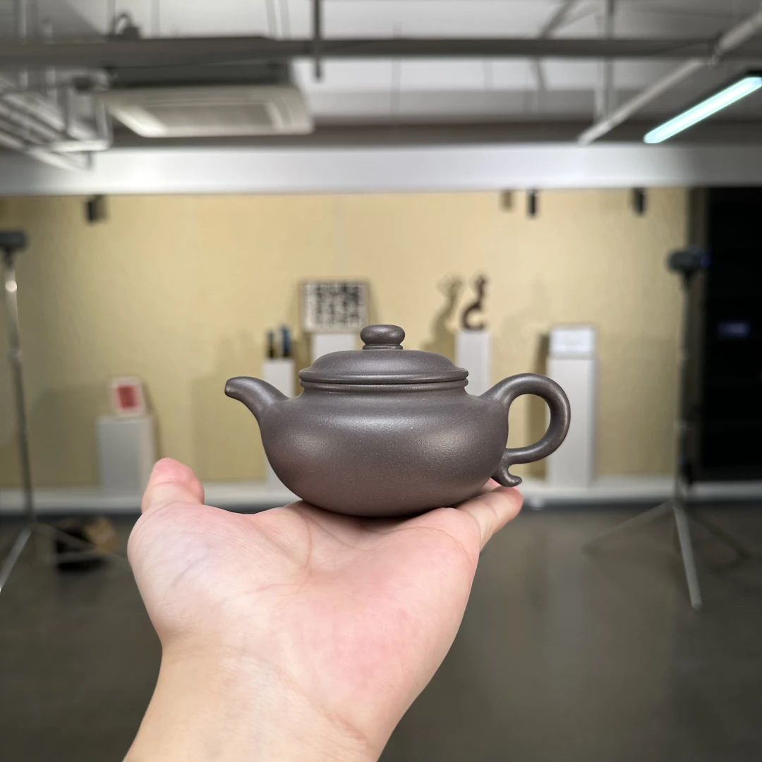 【大亨仿古】原矿天青泥 180cc 手工制作 内推孔 宜兴紫砂壶