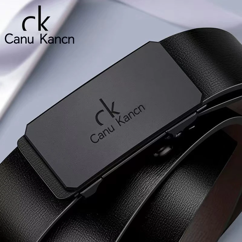 Canu Kancn正品内穿男士无牙皮带男新款裤带不漏尾新款裤腰带百搭