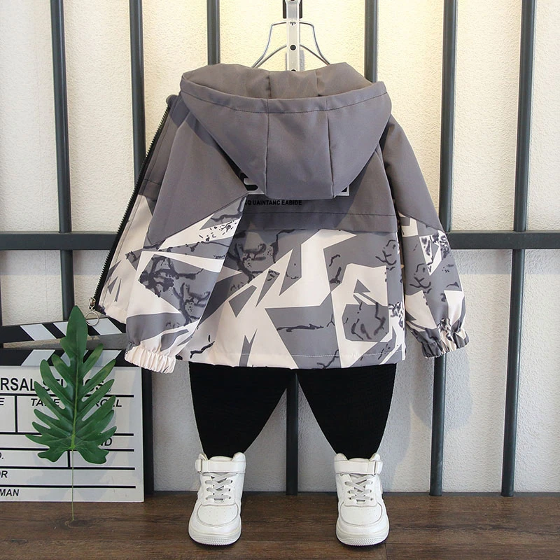 男童男孩外套春秋新款儿童炸街工装上衣中大童女童时髦洋气棒球服