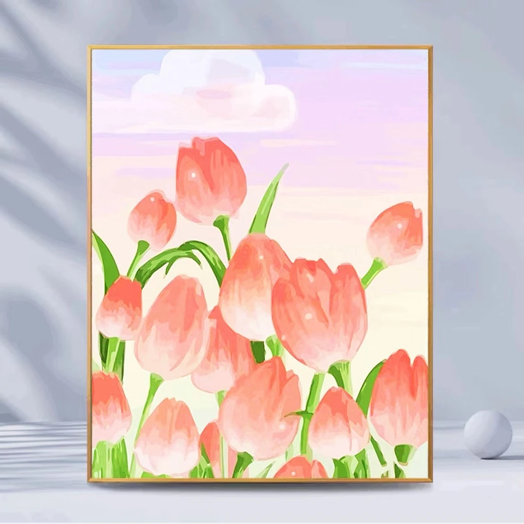 甜心Kes十字绣郁金香【送进口针+线蜡】80X65cm大格满绣18色