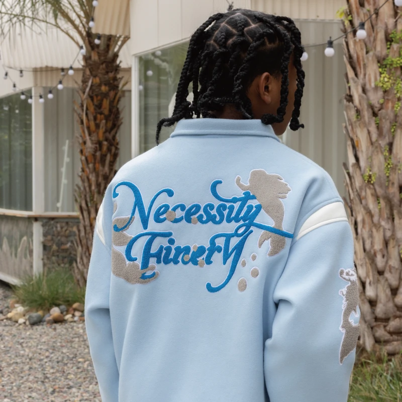 【NecessityFinery】NF/NecessityFinery潮牌海洋主题棒球服男外套