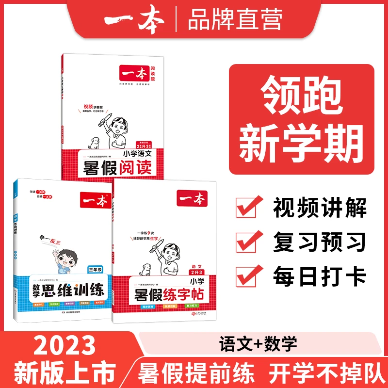 一本【暑假专项训练】阅读练字帖数学思维同步教材贯通衔接复习通用
