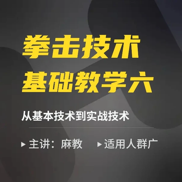 拳击麻教拳击基础阶段系统教学六