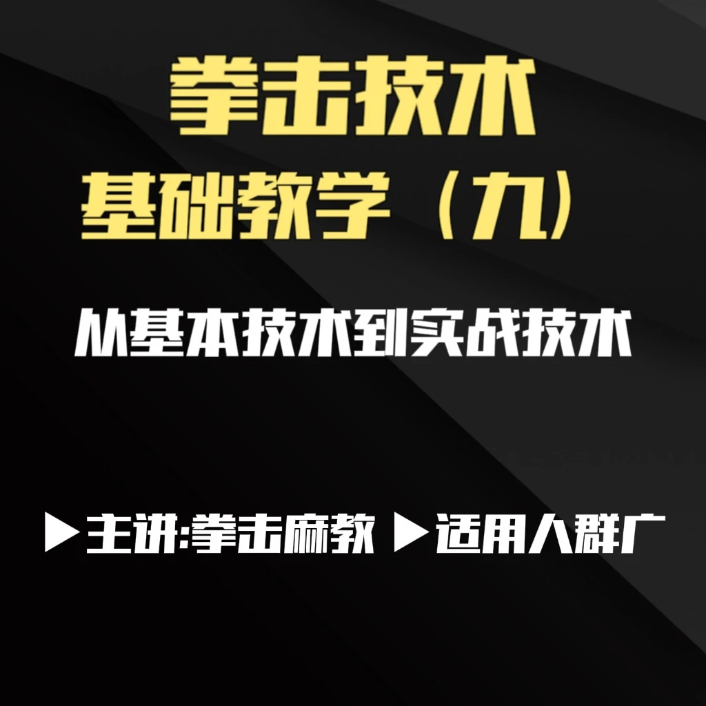 拳击麻教拳击基础阶段系统训练九
