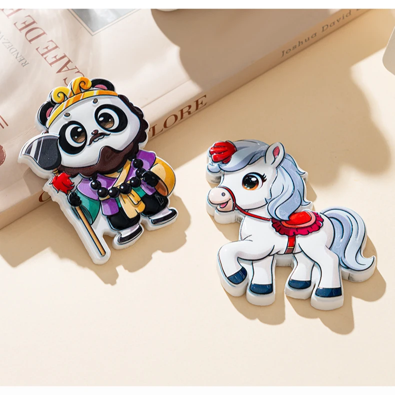 卡通熊猫冰箱贴西游记树脂立体磁吸贴可爱立体磁力贴家居装饰