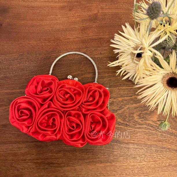 新娘编织手提包布结婚新娘包女士复古百搭纯包包女款爆款2025新款