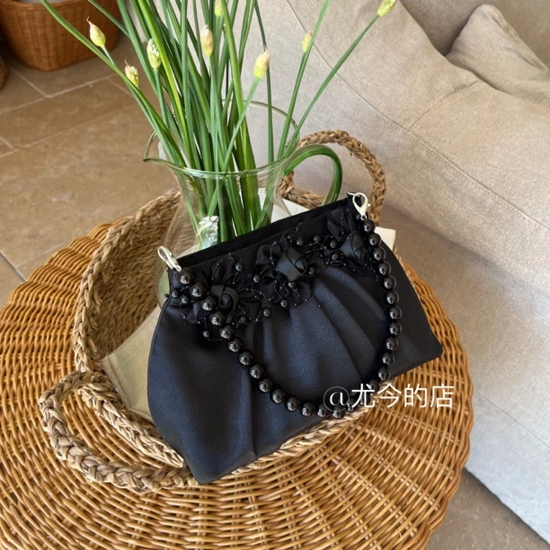 原创珍珠女包复古小拎包百搭秋冬女款配包包女款爆款2025新款