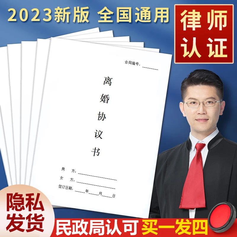 标准版离婚协议书2023财产分割忠诚净身出户民政通用版打印隐私发
