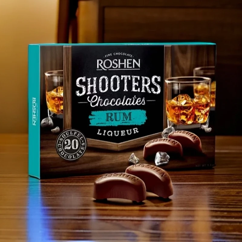 俄罗斯酒心巧克力进口如胜朗姆酒威士忌白兰地礼盒鸡尾酒夹心巧克