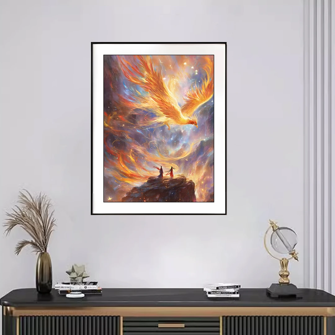 【新疆长绒棉双纱棉】6381与凤行十字绣大格60*80cm小格38*51厘米