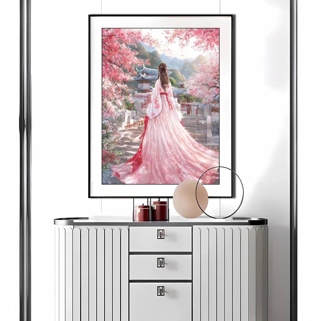 【双十一活动】金丝布5812春风十里十字绣大格60x80厘米满绣无勾边