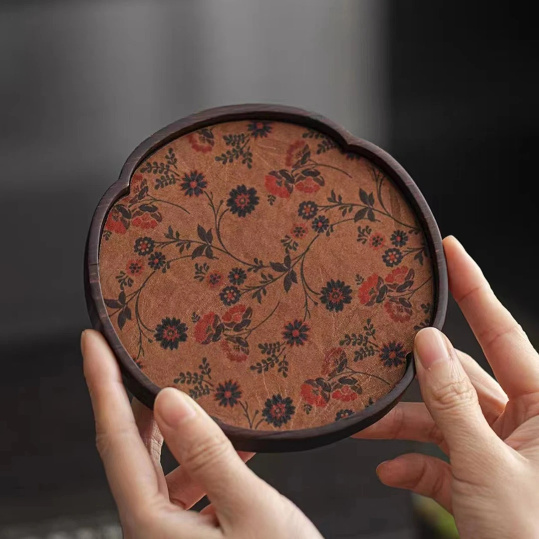 【时熙】繁花复古壶承防水干泡圆形茶托中式国风茶壶底托家用茶具