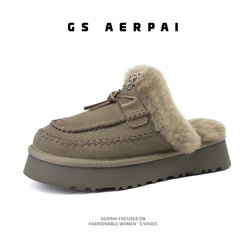 【CC】阿尔派保暖时尚雪地靴百搭女鞋防滑