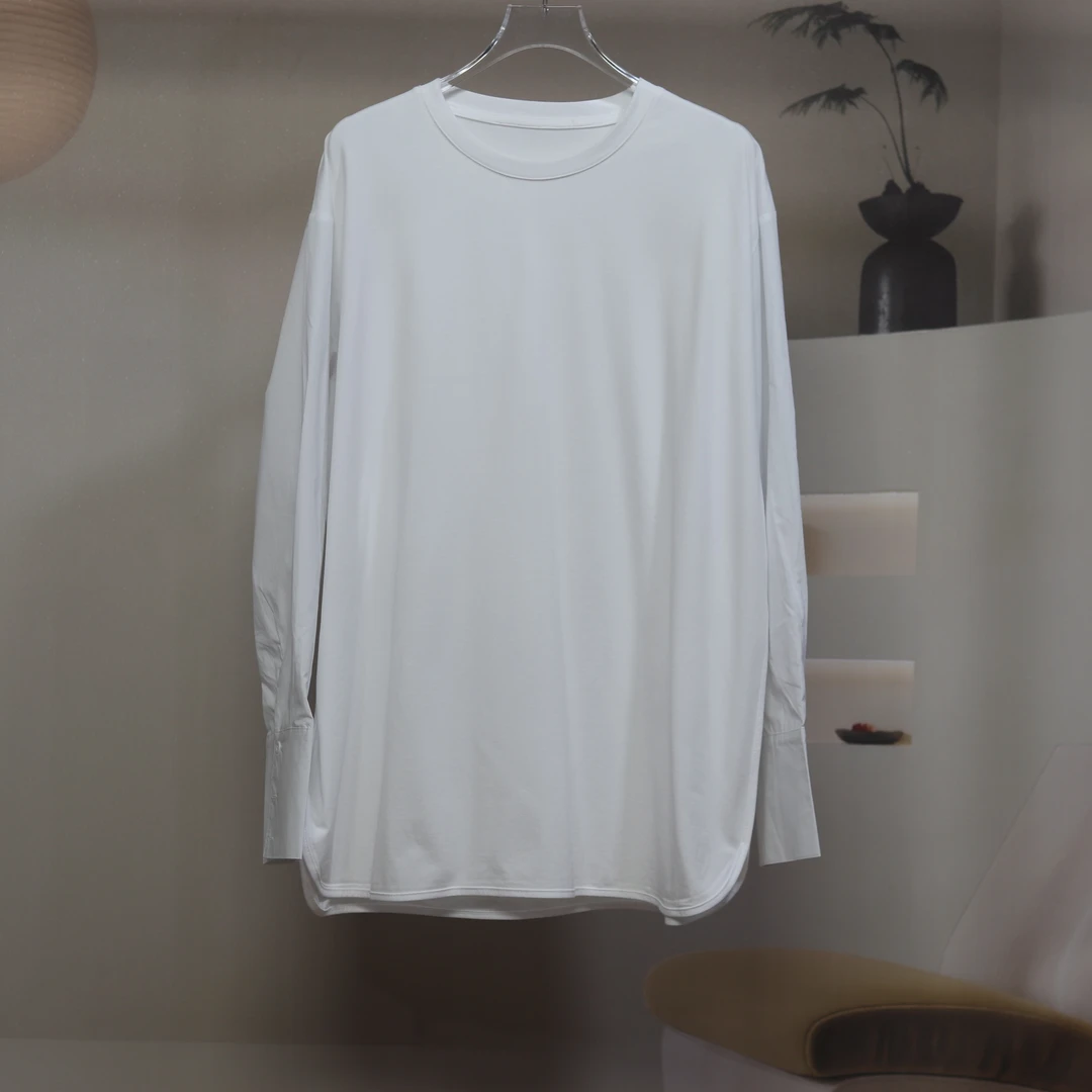 【7095】高品质原创设计个性百搭衬衣袖拼接打底即