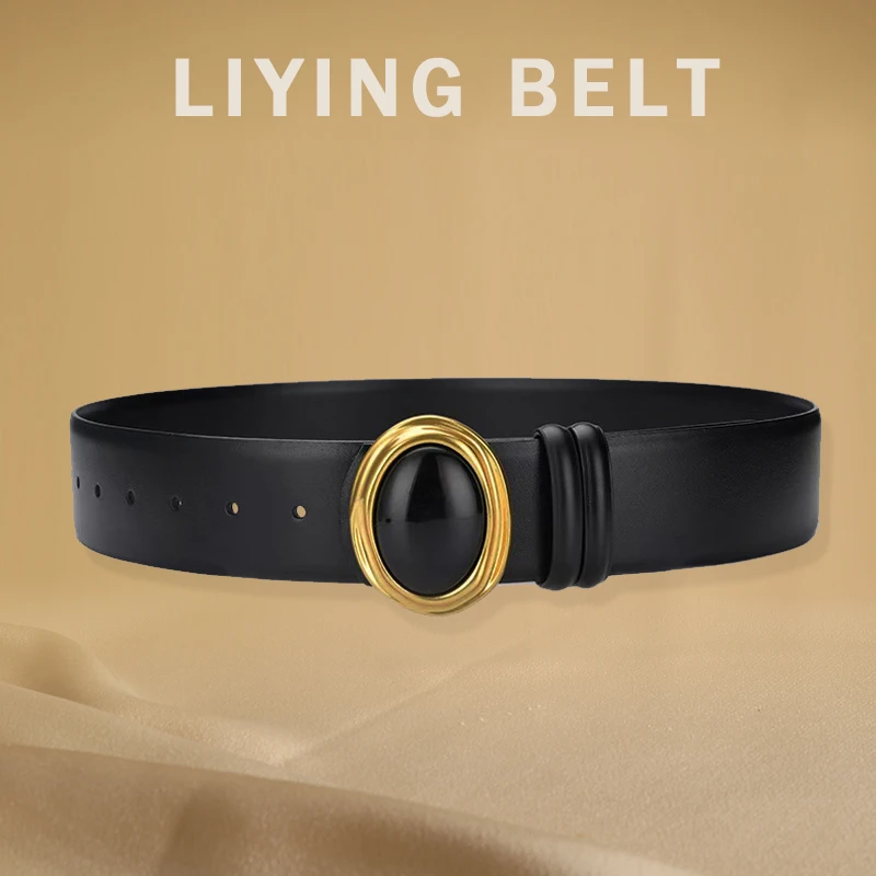 腰封女真皮牛皮时尚百搭中古风秋冬新款网红爆款配大衣风衣宽腰带