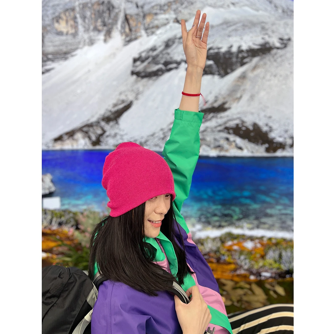 北京森林户外秋冬多色休闲针织帽百搭毛线套头防寒保暖护耳女式