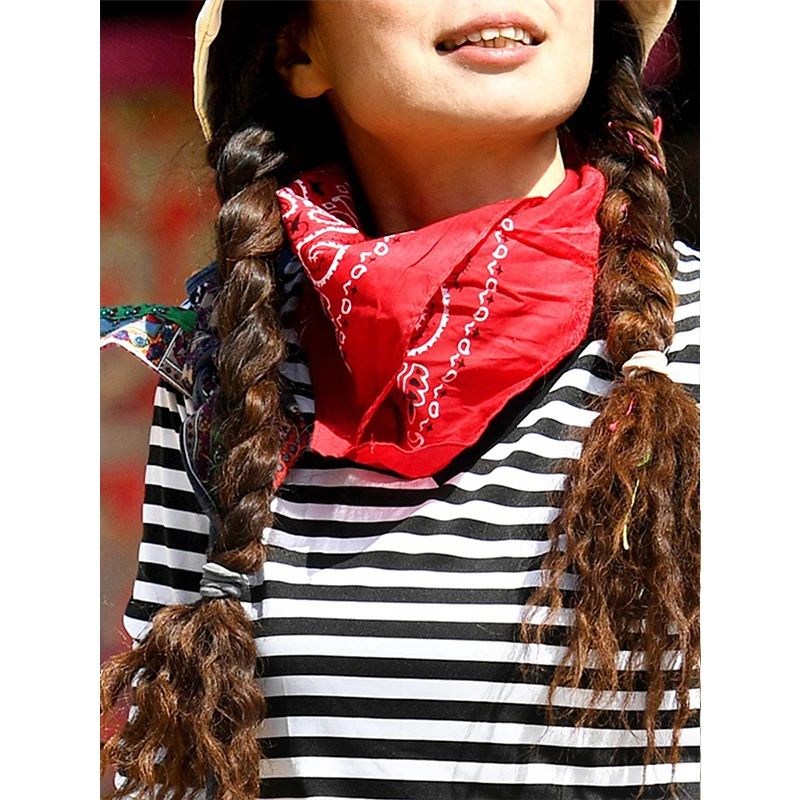 北京森林户外方形面罩多功能方巾头巾多色纯棉印花围脖