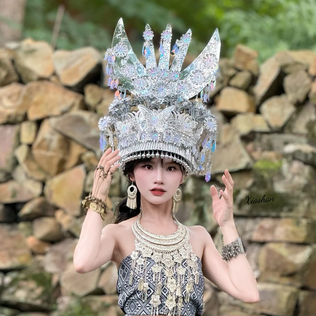 民族风饰品新款苗族头饰少数民族苗族头饰贵州新款苗族帽子