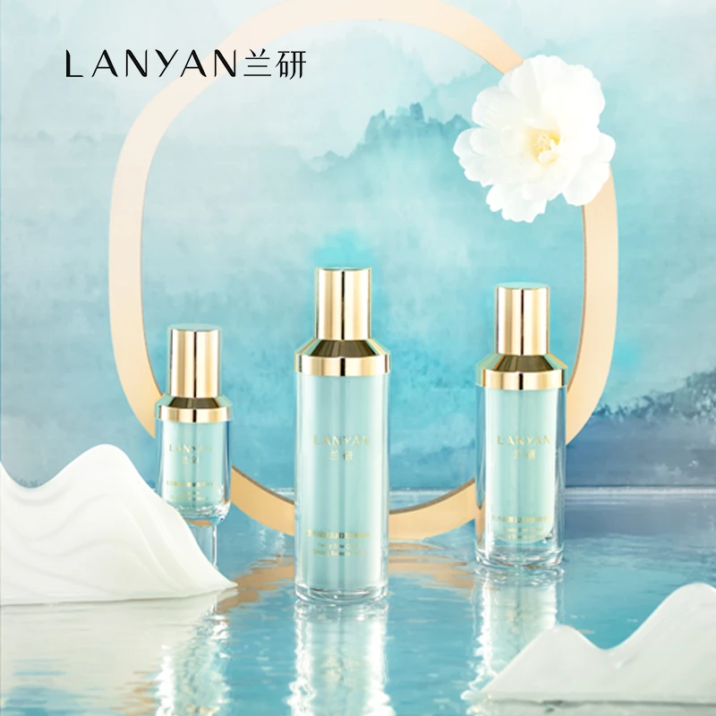 LANYAN兰研牡丹凝露云感紧致精粹水+精华液+精华乳保湿修护