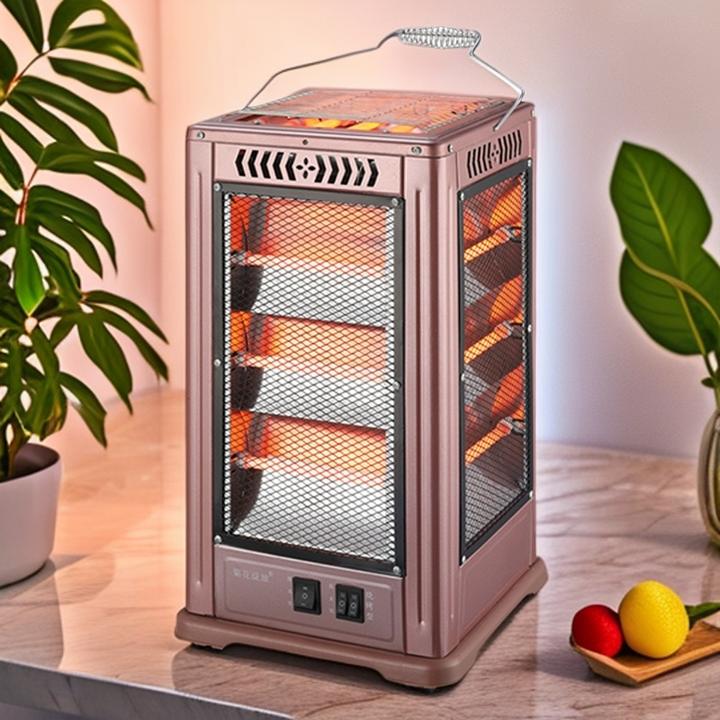 烧烤型五面取暖器电暖器家用办公大麻将全方面取暖多功能神器立式