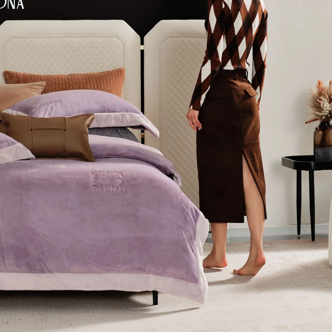 【沐梵家居】285克欧云绒11斤重！全消光超细旦云绒床品-安娜