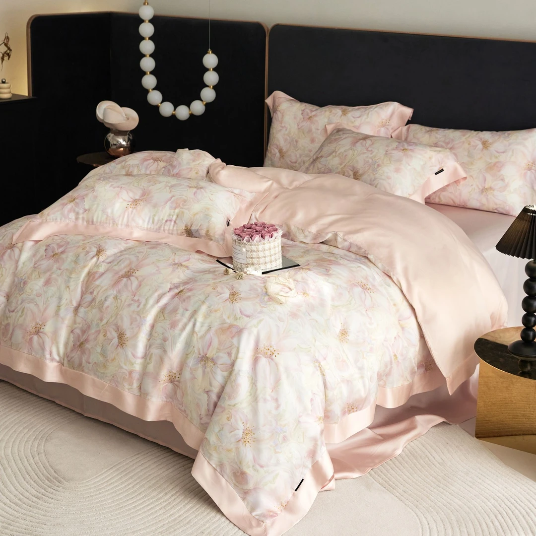 【沐梵家居】SMR定制款！LF奥地利兰精天丝轻奢印花款床品——丽格