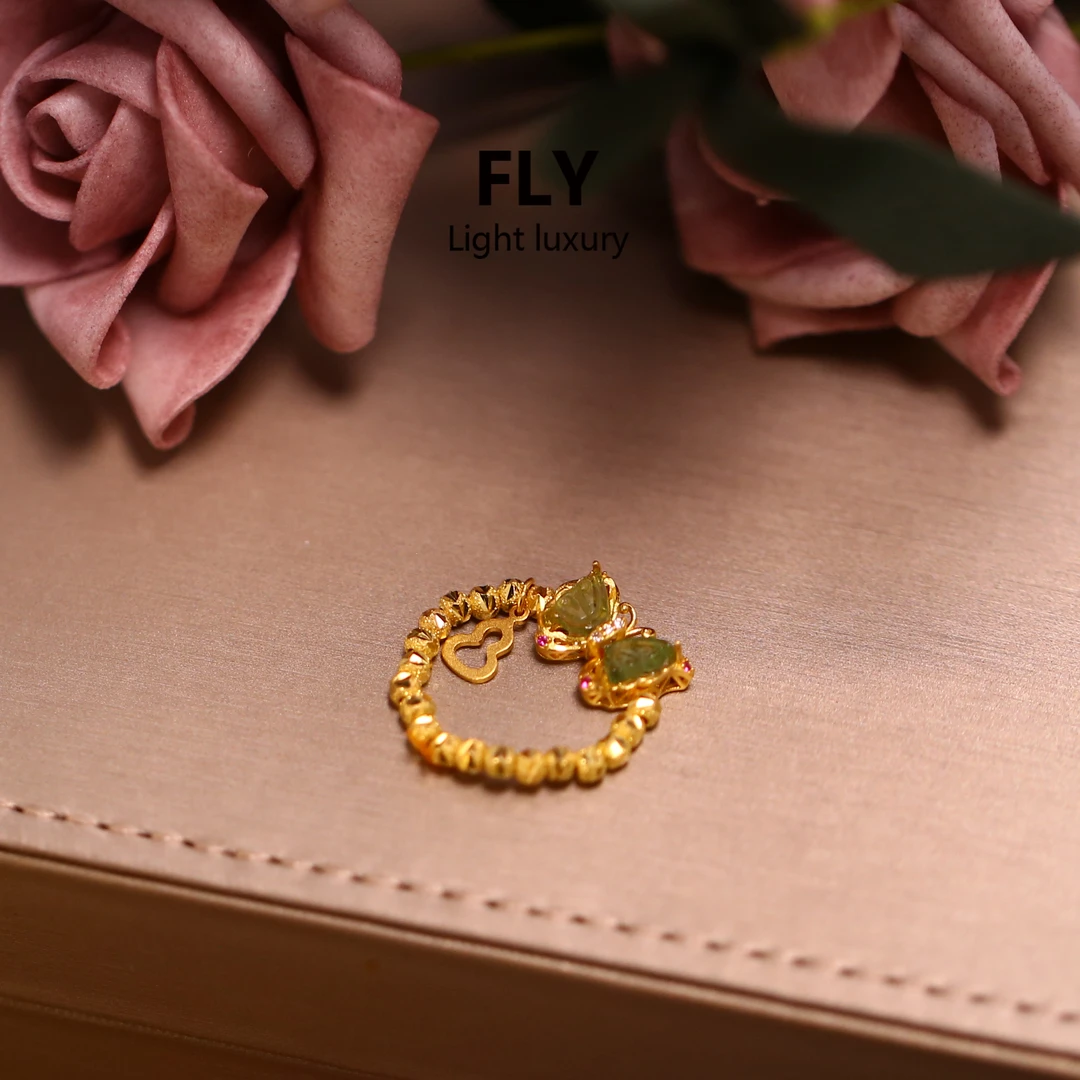 925银戒指 翡莱雅 气质简约设计感通体925银精致蝴蝶戒指-3738