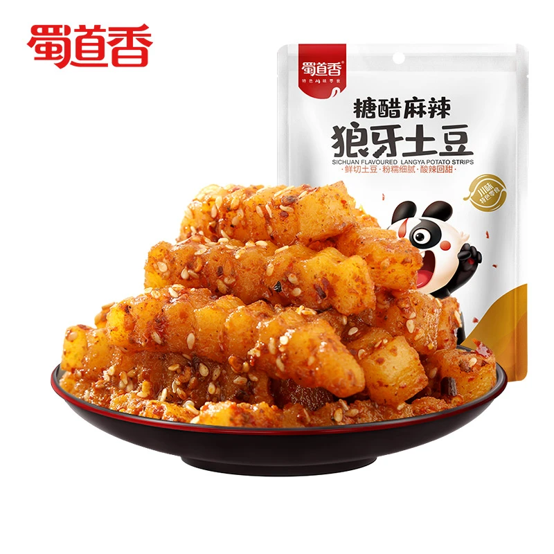 蜀道香糖醋麻辣酸辣狼牙土豆麻辣味150g*4袋小包便携即食川味香辣