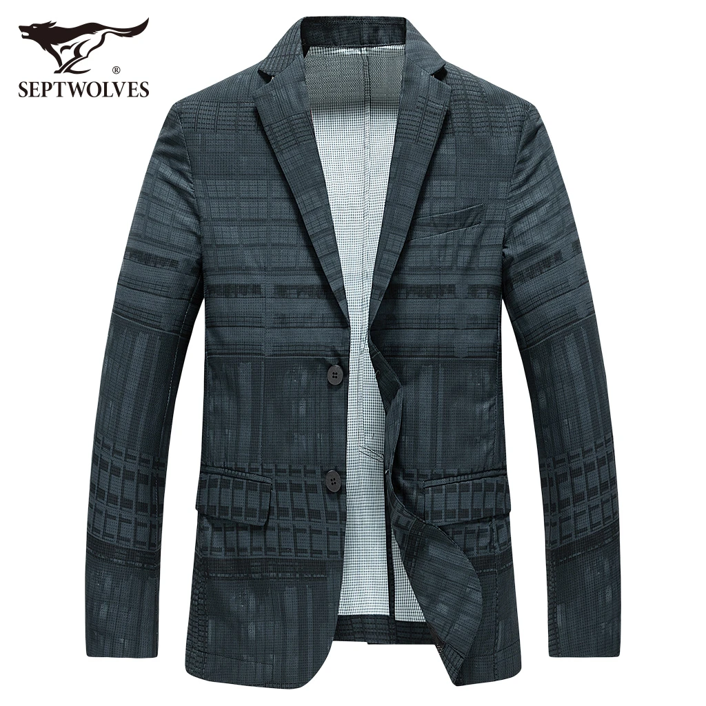 七匹狼休闲西服男士2025新款秋季商务抗皱修身高级感西装外套男装