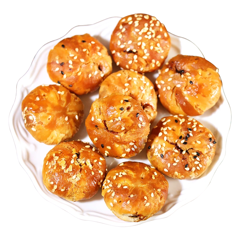 正宗安徽黄山梅干菜扣肉烧饼酥香可口代餐解馋小零食