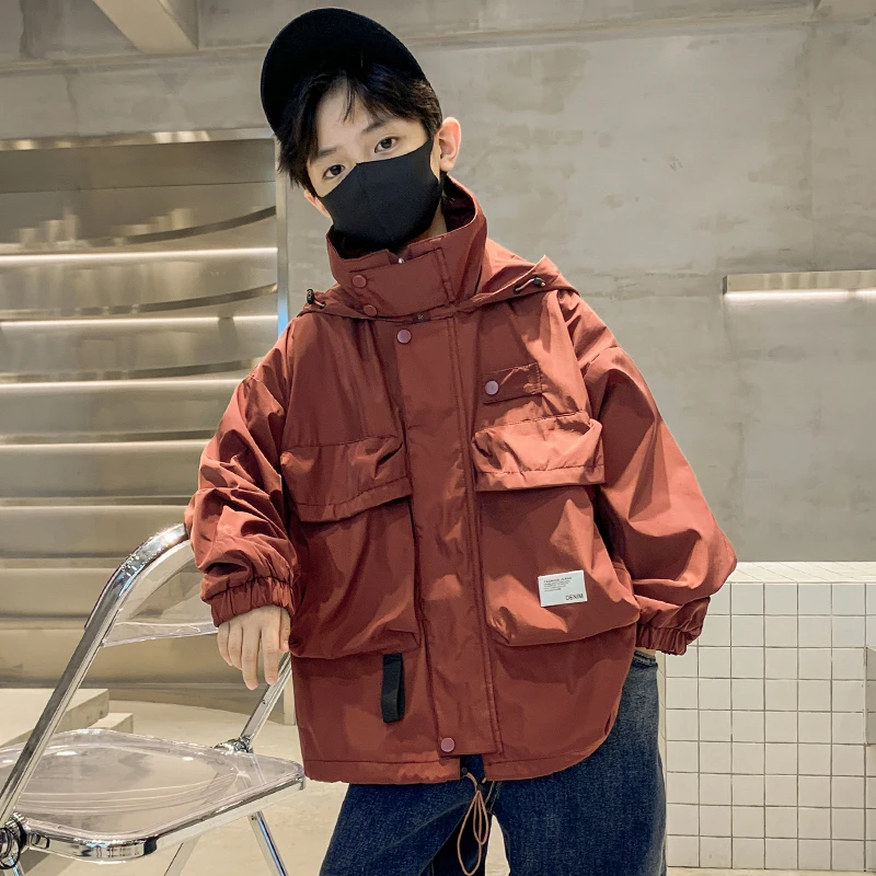 2025新款时髦中大童上衣春秋洋气炸街工装潮帅气男童春季套装外套