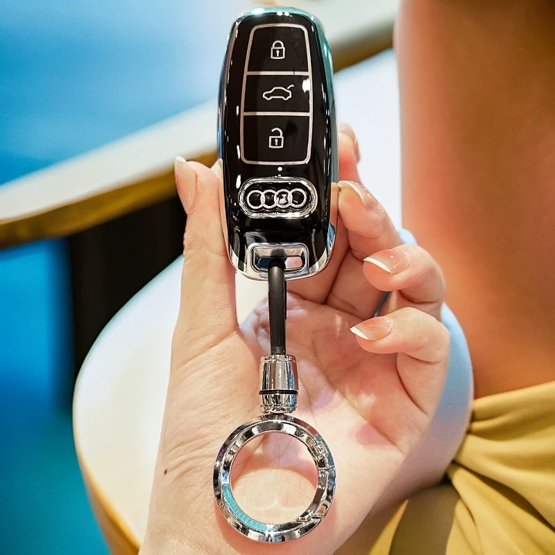 适用于奥迪A6L/A4L钥匙套Q5L/A7/A8/Q7/Q8/Q3/Q2/A3高档保护软套