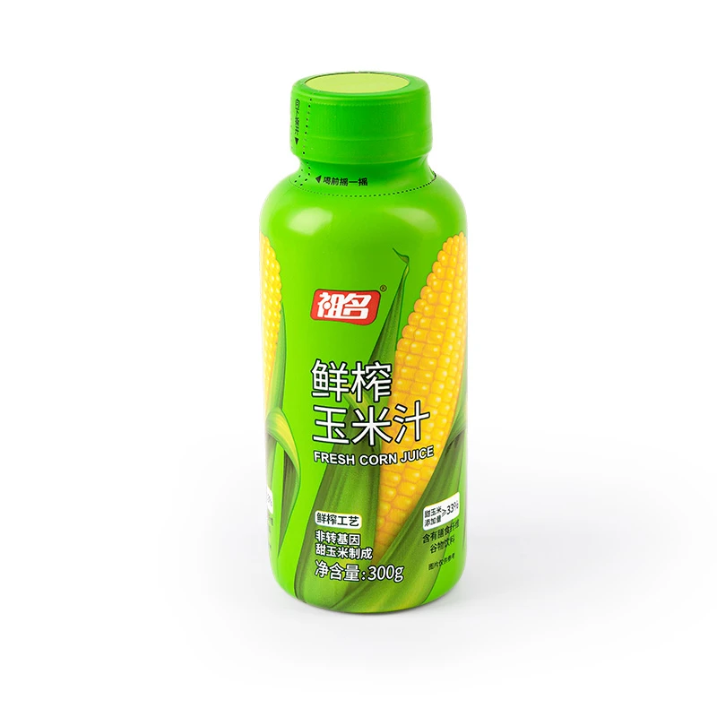 祖名 鲜榨玉米汁无添加香甜粗粮谷物饮料饱腹感常温开盖即饮300g