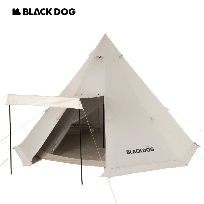 black dog 户外超大金字塔帐篷防寒过夜双层户外防紫外线防水搭建