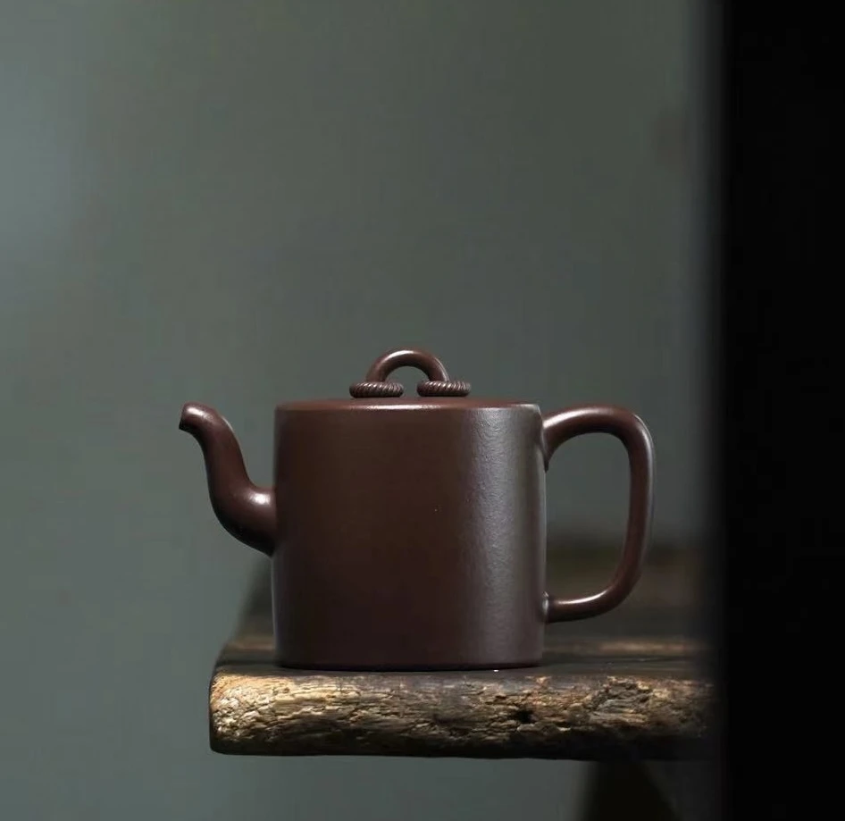高旭峰老师门下张志超作品紫泥《双圈》紫砂壶全手工手制经典传统器