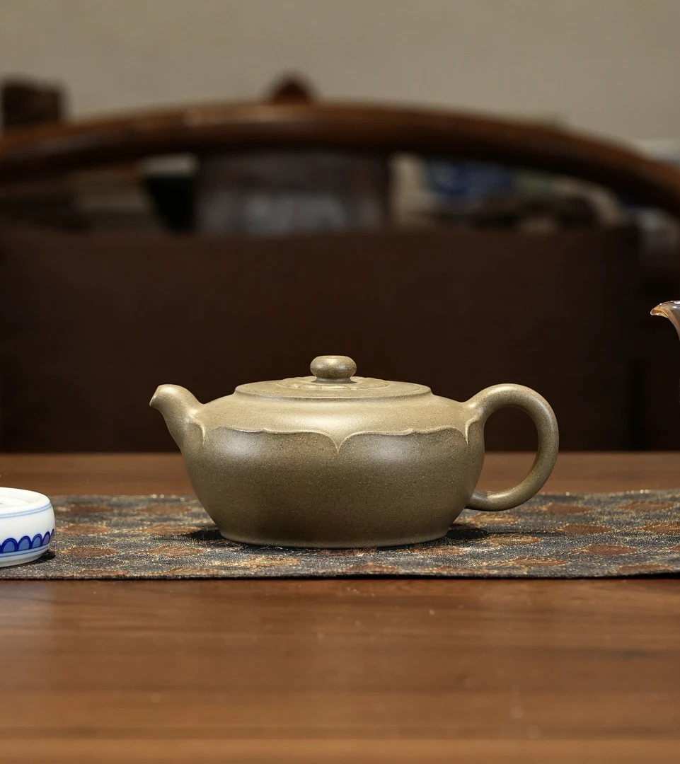 中青辈实力派 钱小军老师制青段《莲心壶》紫砂壶纯手工青段泥圆壶