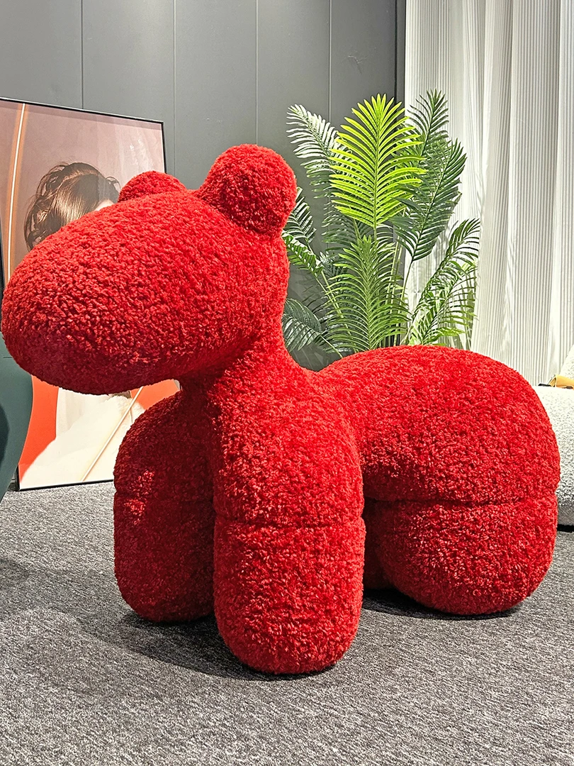 超大号网红小马椅创意可爱简约家用客厅定型棉儿童坐凳单人沙发椅