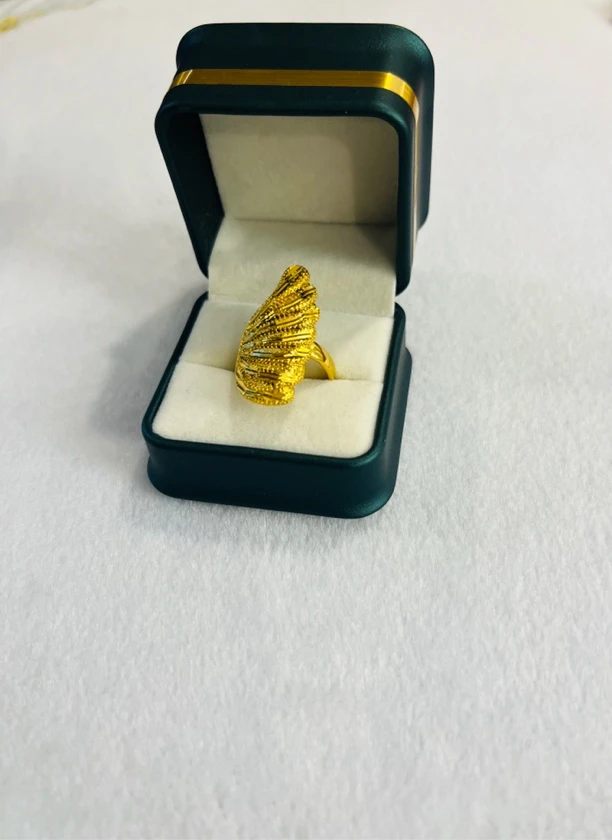 铜合金戒指 复古凤尾花活口戒指可调节大小