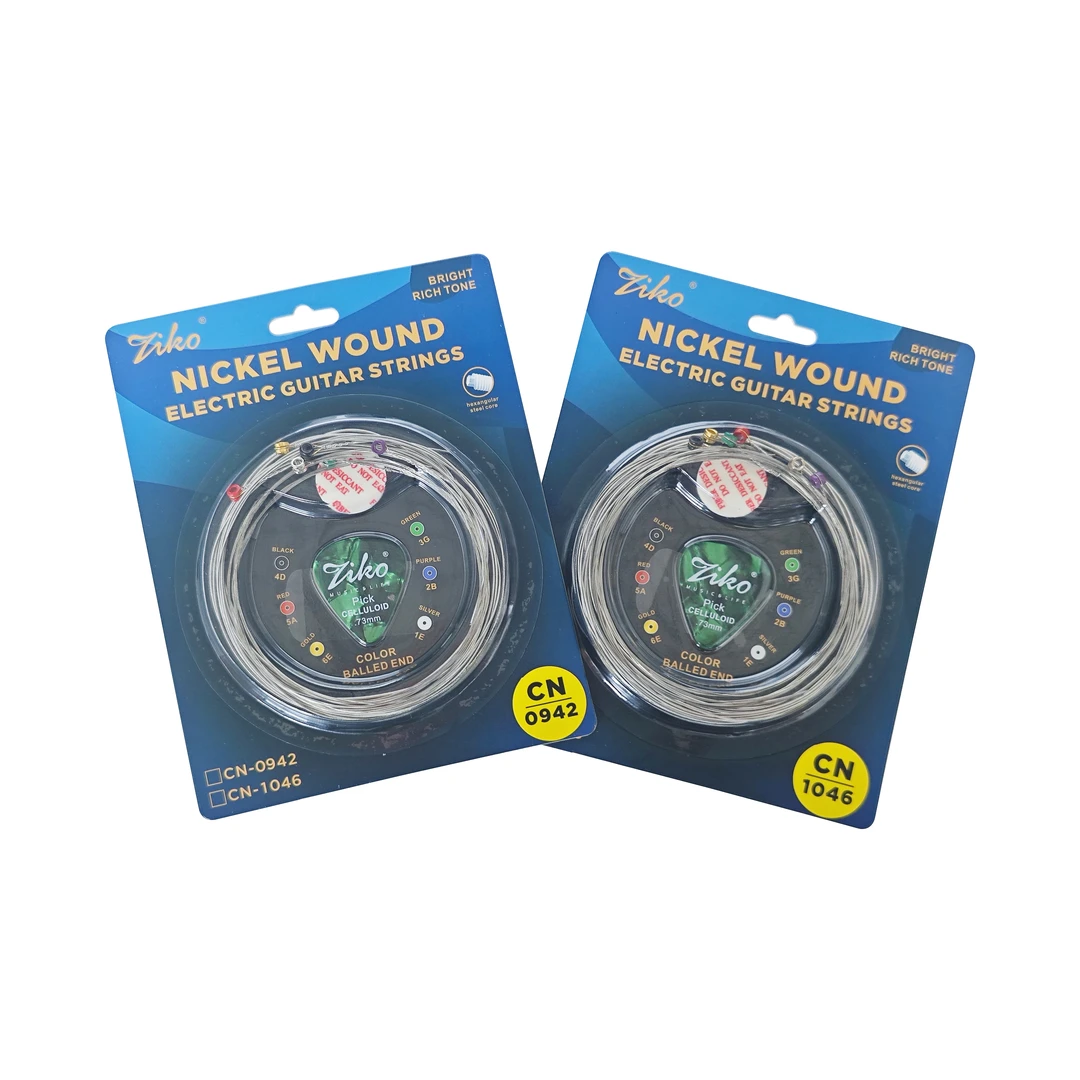 ZIKO立欧电吉他弦CN-1046电吉他琴弦套装cn-0942一套6根彩头防锈